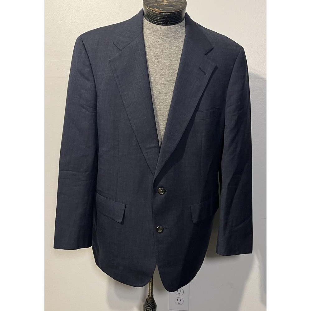 Vintage Brooks Brothers Blazer Mens 44R Blue Wool Two Button Sport Coat‎ USA